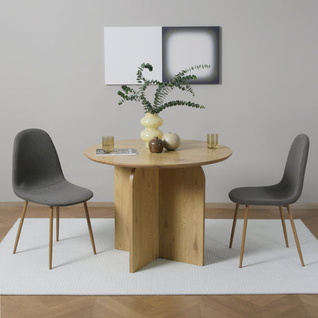 ASTERIA Dining Chairs Set of 2 – Upholstered Linen Fabric – Multiple Colours – Modern Dining Room Chairs