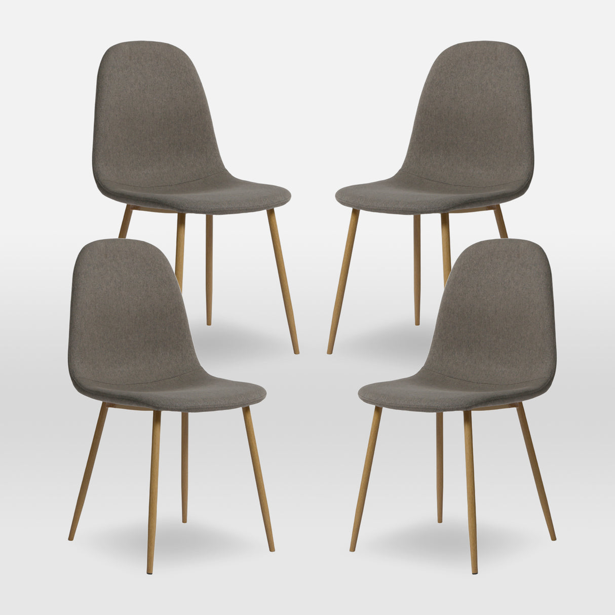Asteria Dining Chairs Set of 4 – Upholstered Linen Fabric - Multiple Colours