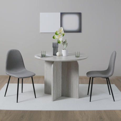 ASTERIA Dining Chairs Set of 2 – Upholstered Linen Fabric – Multiple Colours – Modern Dining Room Chairs