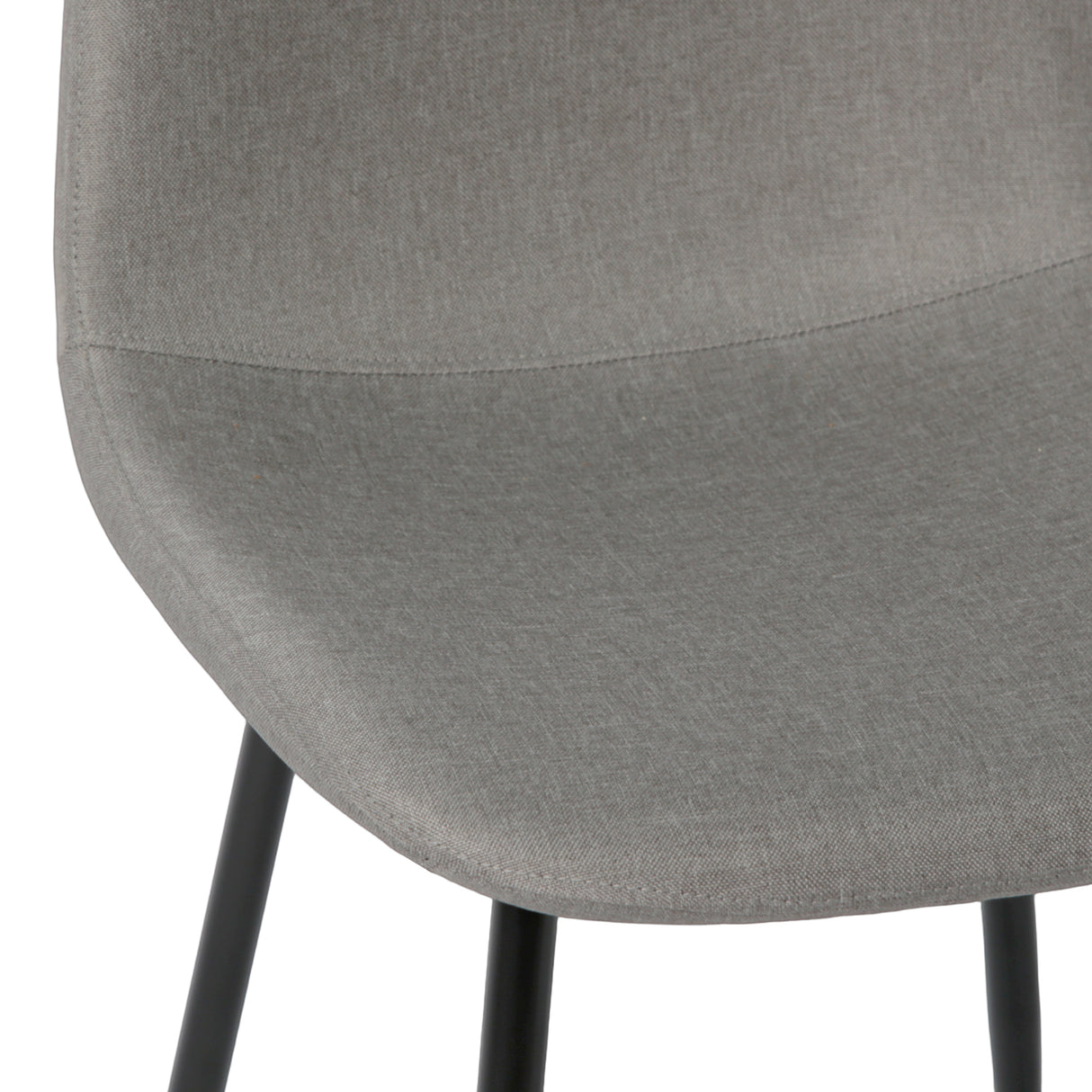 NYX Dining Set – Round Table in Stone Effect and x4 Linen Chairs