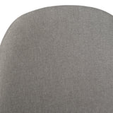 NYX Dining Set – Round Table in Stone Effect and x4 Linen Chairs