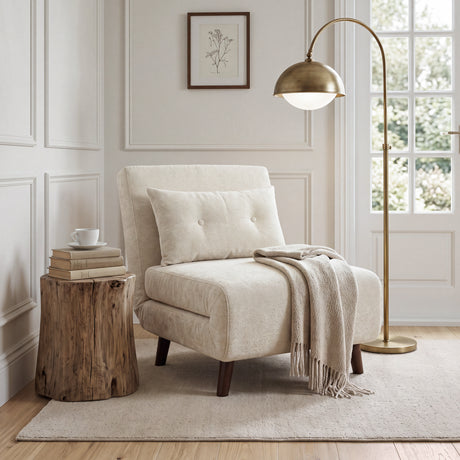 Aurora Single Sofa Bed Chair in Premium Fabric - 1 Seater
