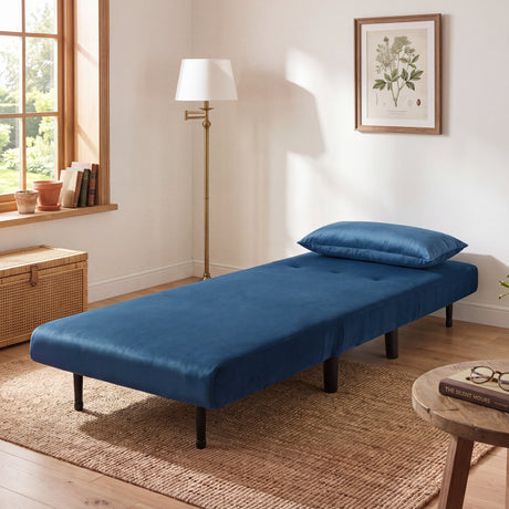 Aurora Single Sofa Bed Chair in Velvet - 1 Seater