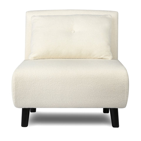 Aurora - Single Bed Chair Sofa in Boucle - 1 Seater