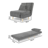 Aurora - Single Sofa Bed Chair in Premium Fabric- 1 Seater