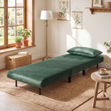 Aurora Single Sofa Bed Chair in Velvet - 1 Seater