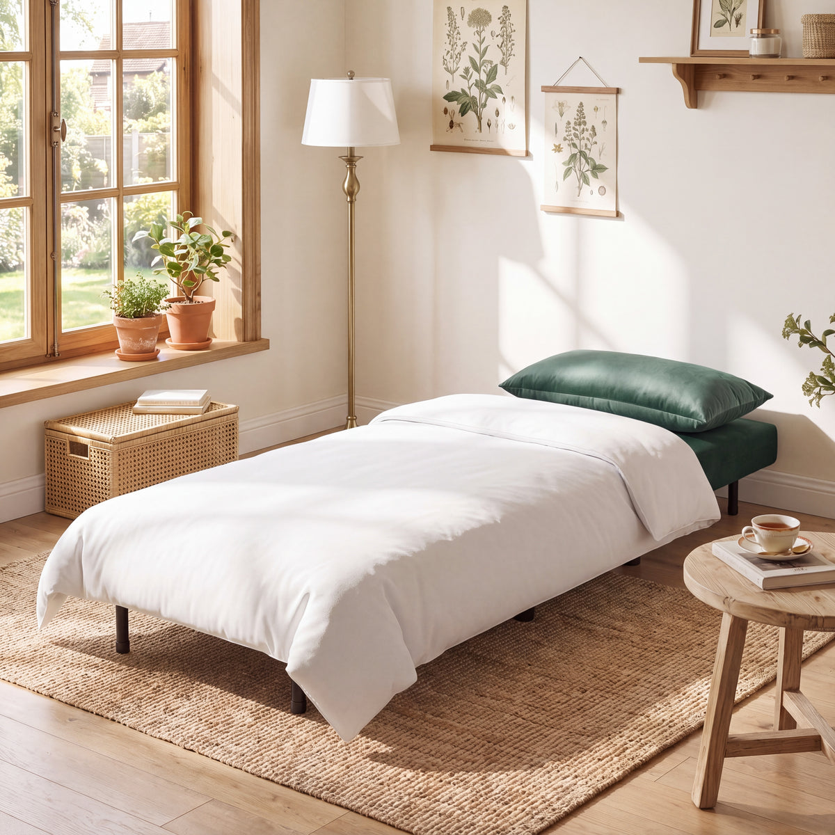 Aurora Single Sofa Bed Chair in Velvet - 1 Seater