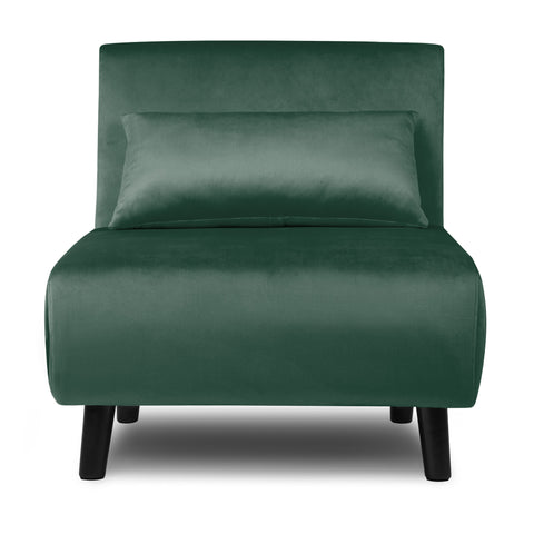 Aurora - Single Bed Chair Sofa in Velvet - 1 Seater