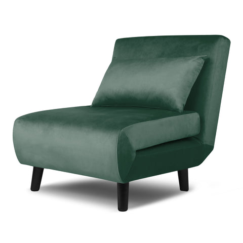 Aurora - Single Bed Chair Sofa in Velvet - 1 Seater