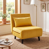 Aurora Single Sofa Bed Chair in Velvet - 1 Seater