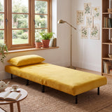 Aurora Single Sofa Bed Chair in Velvet - 1 Seater