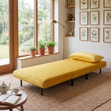 Aurora Single Sofa Bed Chair in Velvet - 1 Seater