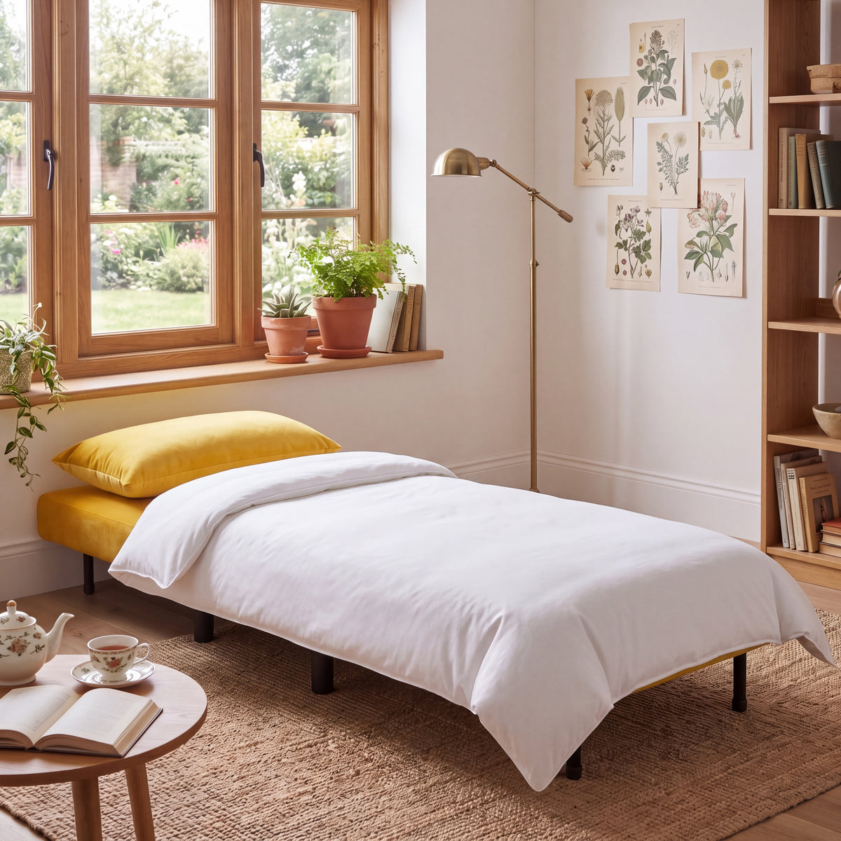 Aurora Single Sofa Bed Chair in Velvet - 1 Seater