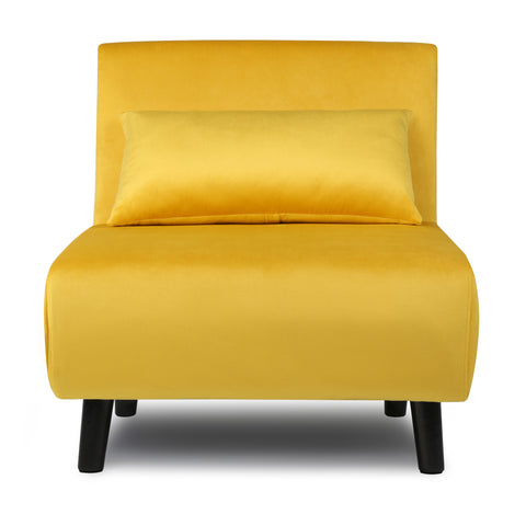 Aurora - Single Bed Chair Sofa in Velvet - 1 Seater