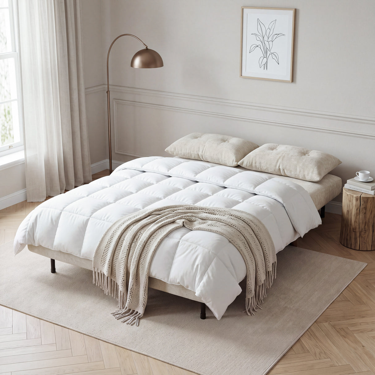 Aurora Small Double Sofa Bed in Premium Fabric - 2 Seater