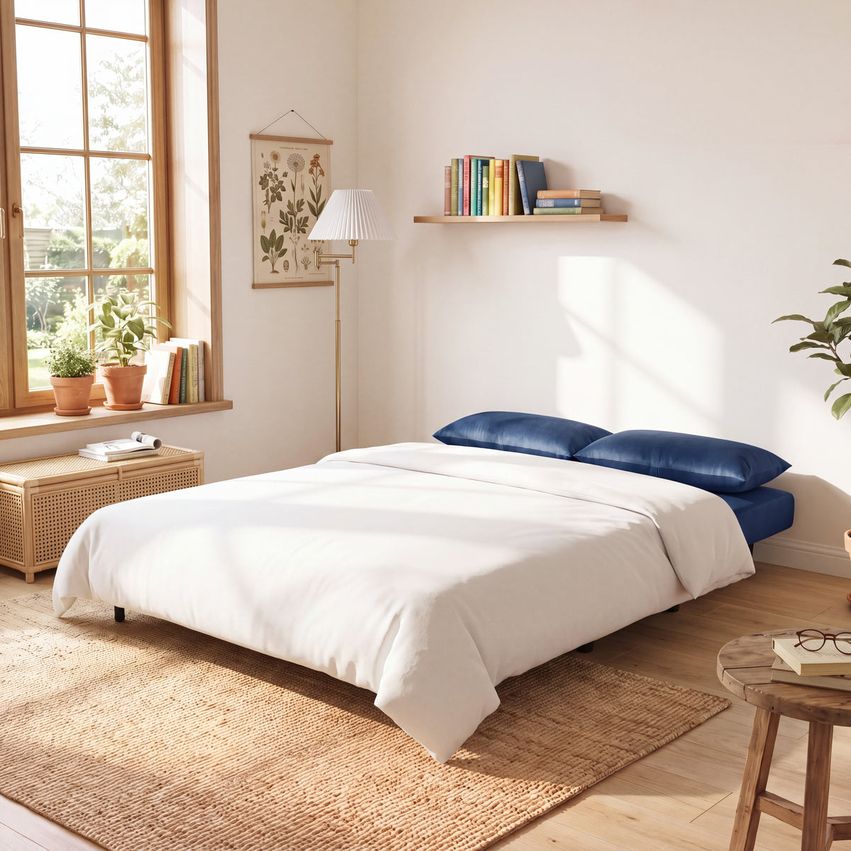 Aurora Small Double Sofa Bed in Velvet - 2 Seater