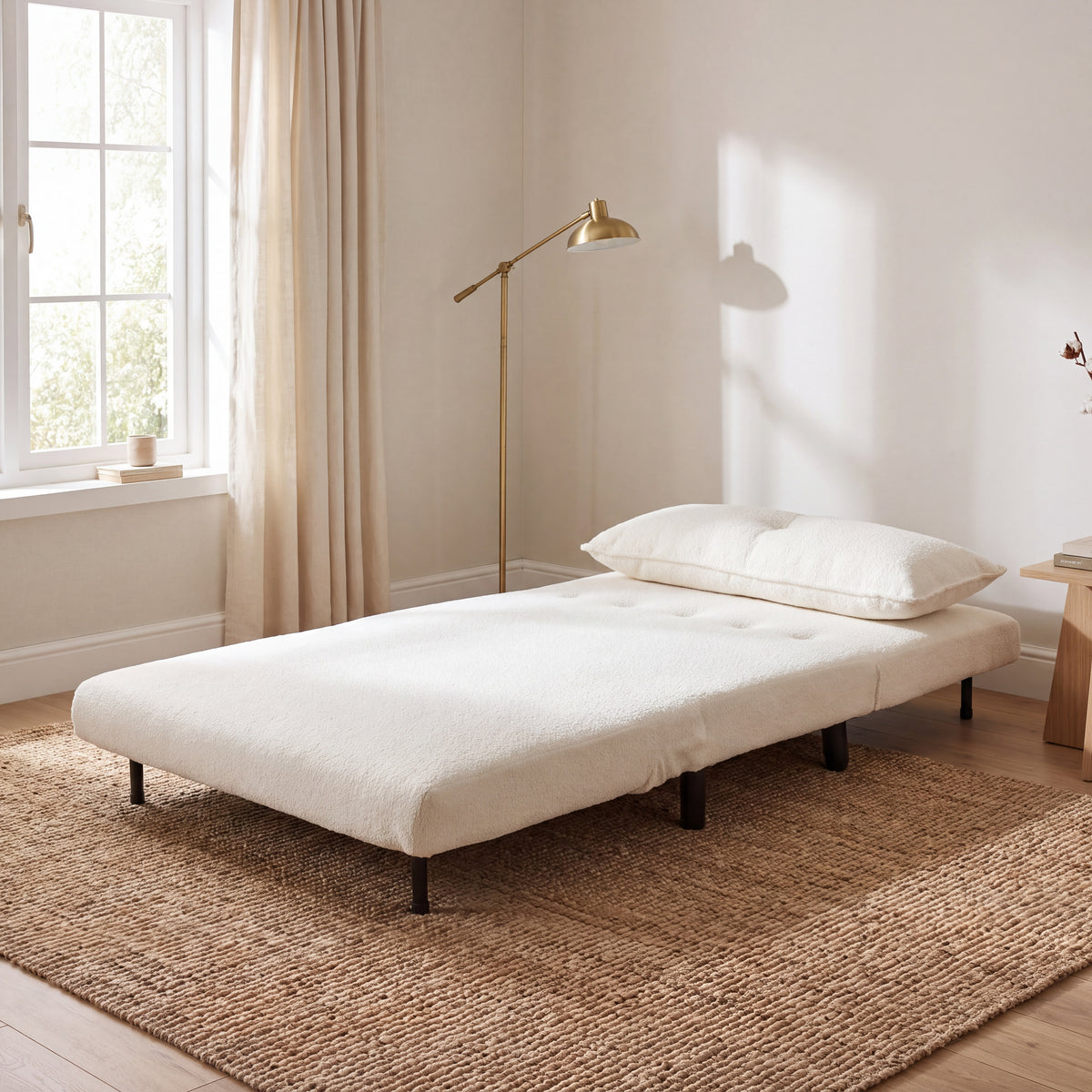 Aurora Small Double Sofa Bed in Boucle - 2 Seater