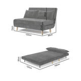 Aurora - Small Double Sofa Bed in Premium Fabric - 2 Seater