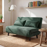 Aurora Small Double Sofa Bed in Velvet - 2 Seater