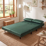 Aurora Small Double Sofa Bed in Velvet - 2 Seater