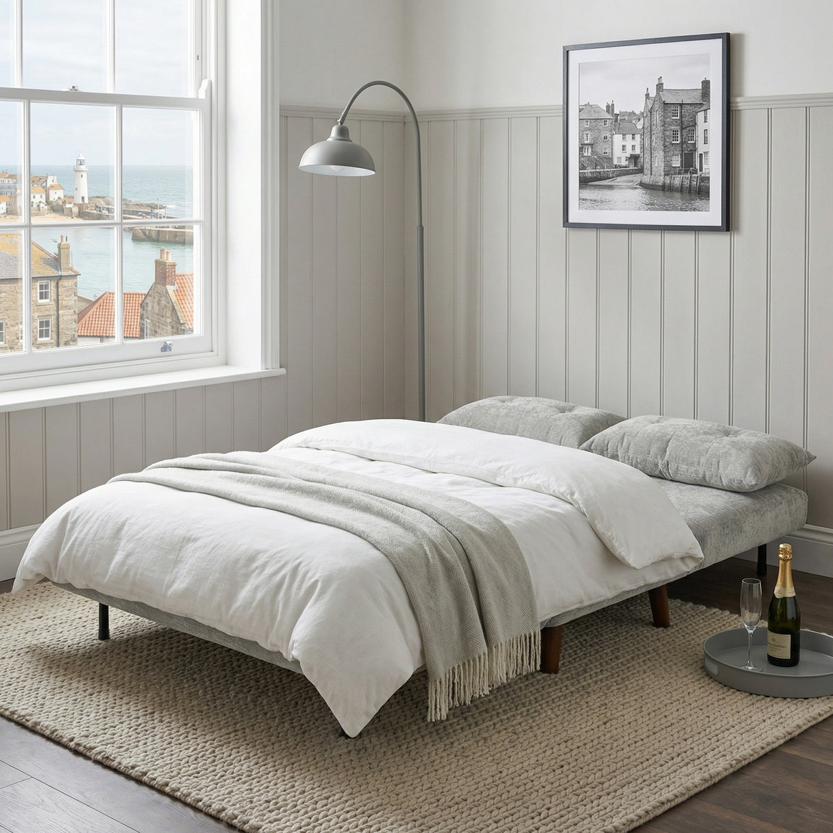 Aurora - Small Double Sofa Bed in Premium Fabric - 2 Seater