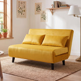Aurora Small Double Sofa Bed in Velvet - 2 Seater