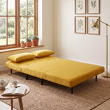 Aurora Small Double Sofa Bed in Velvet - 2 Seater