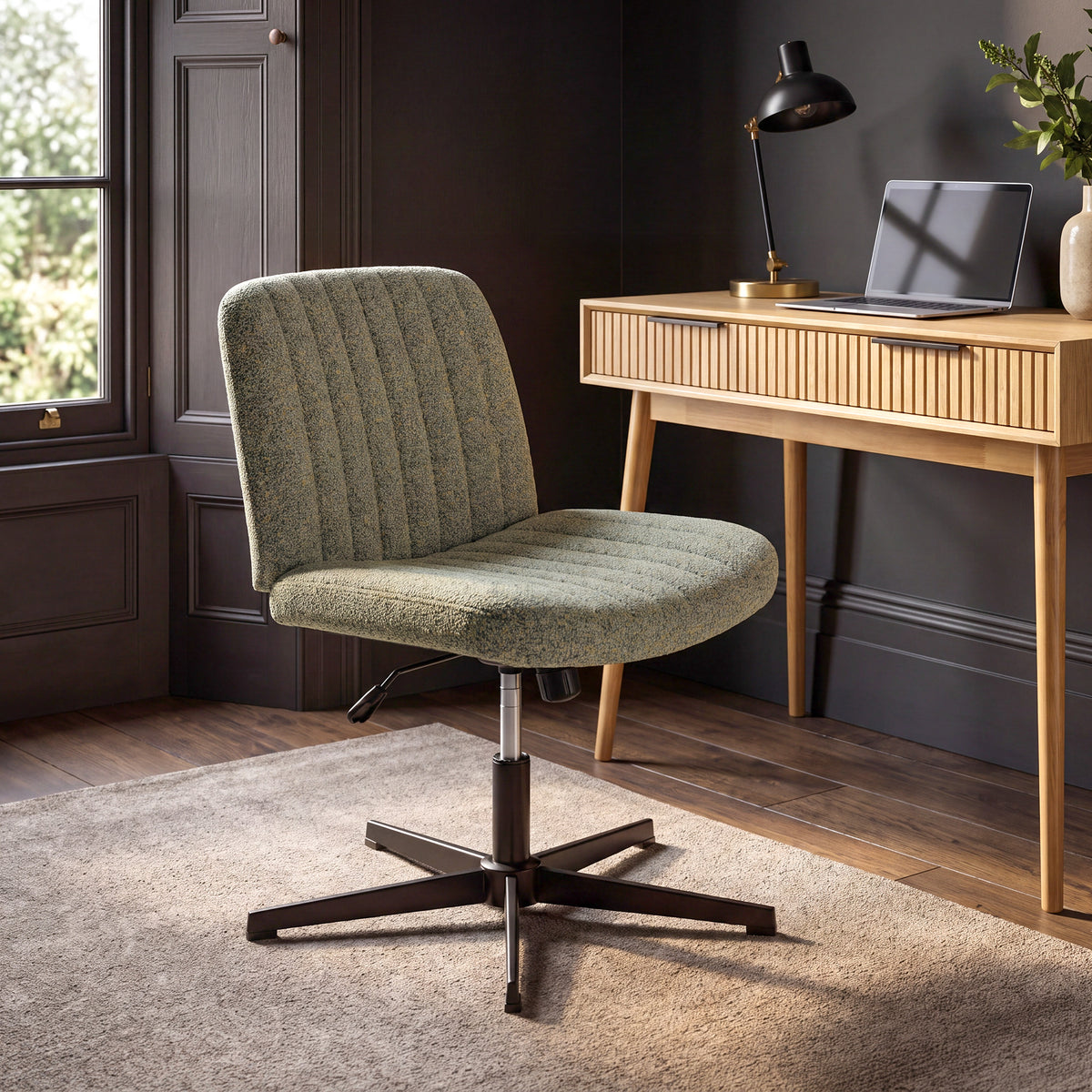 BAO BUN Fixed Leg Tweed Office Chair