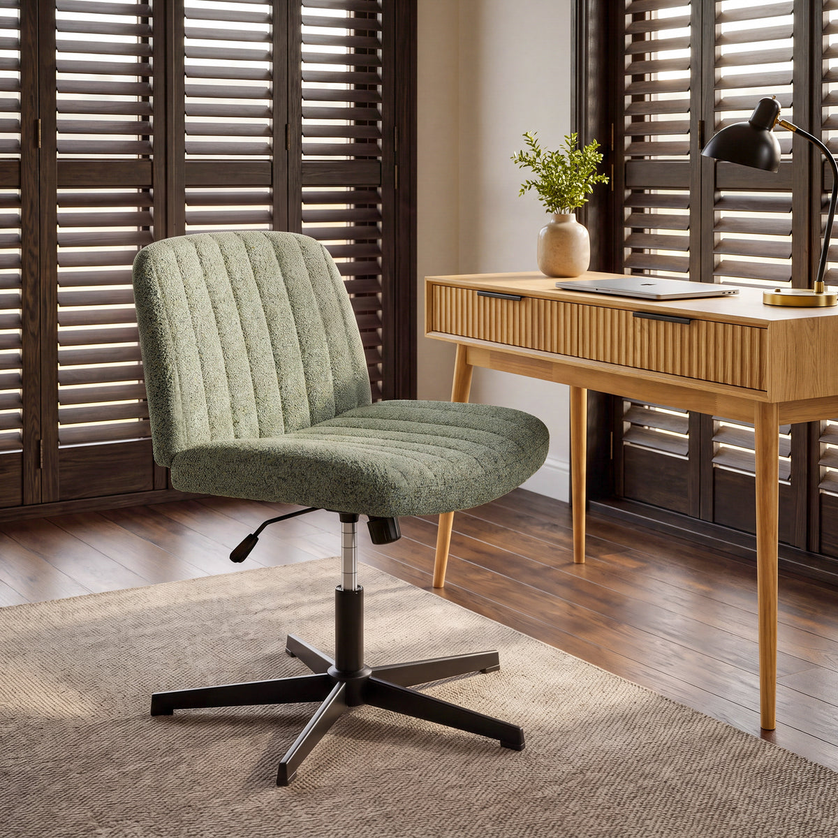 BAO BUN Fixed Leg Tweed Office Chair