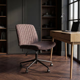 BAO BUN Tweed Fabric Swivel Office Chair