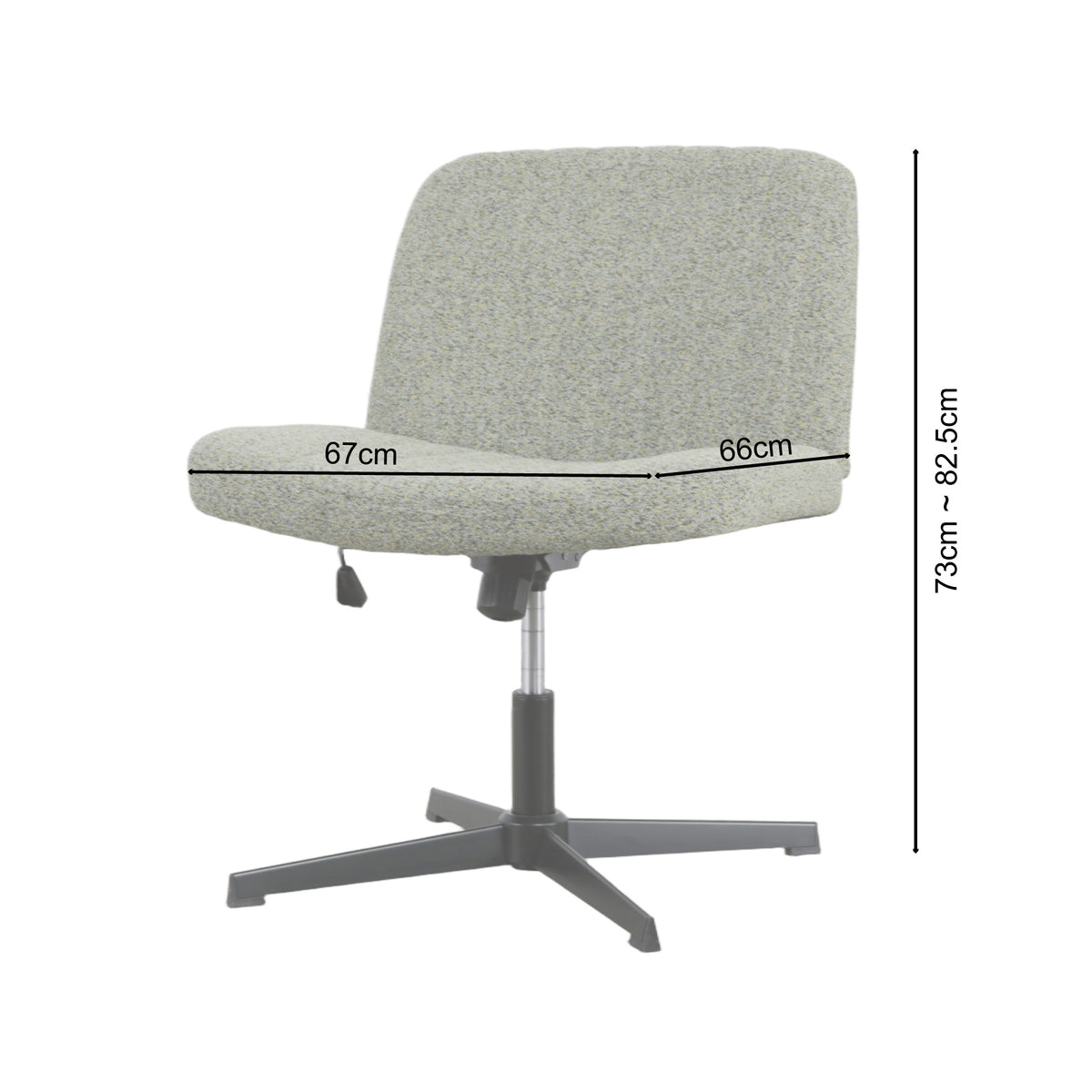 BAO BUN Fixed Leg Tweed Office Chair