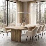 Brizo - Wood-Pale Oak Effect Rectangular Dining Table – 6 Seater (200 x 100 cm)