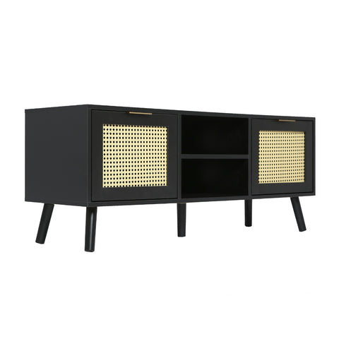 Craven - TV Unit - Cane Front - Black