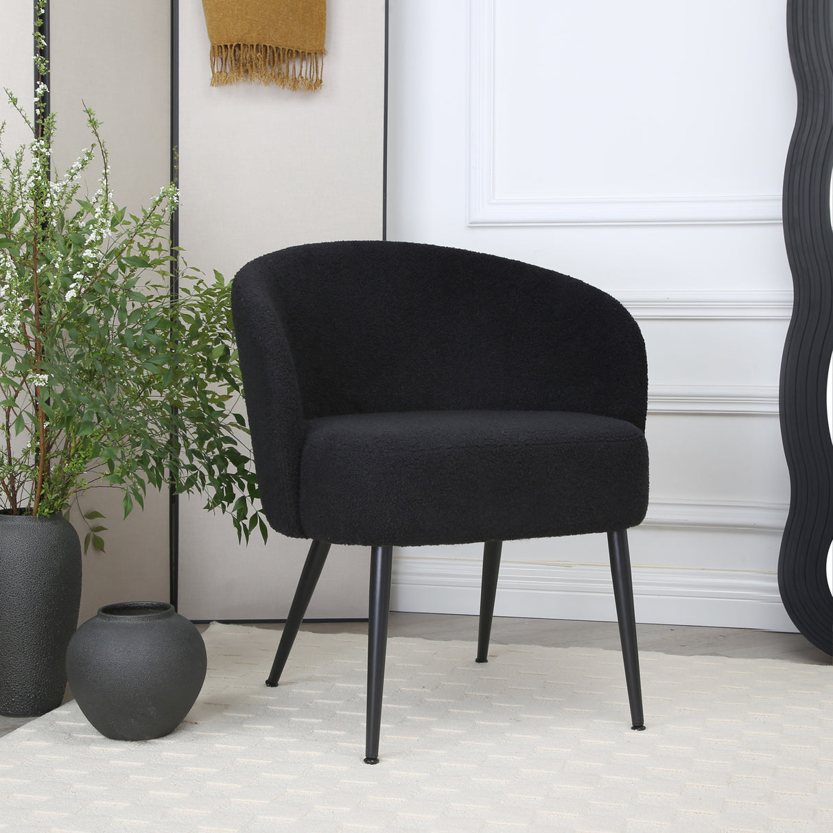 Comodo – Armchair in Teddy Fleece Fabric (Single Chair)