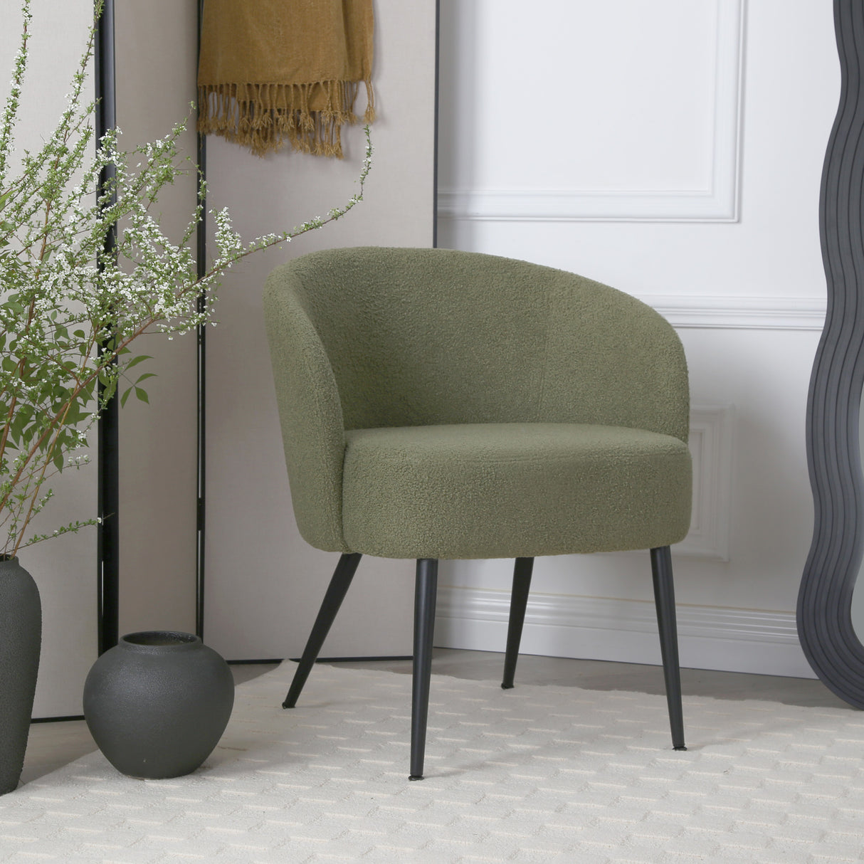 Comodo – Armchair in Teddy Fleece Fabric (Single Chair)
