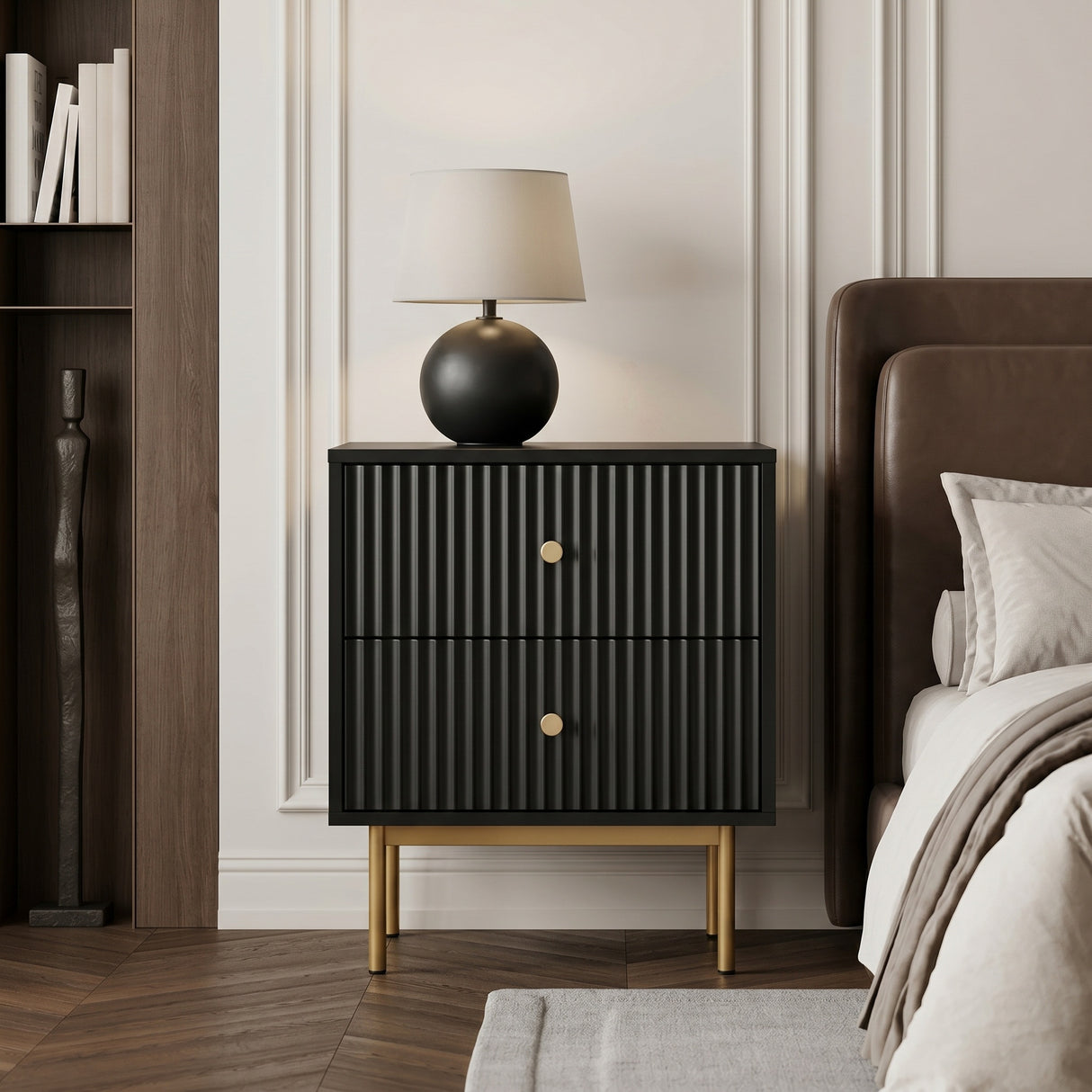Devon 2 Drawer Bedside Table - 4 Colours