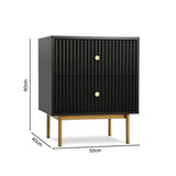 Devon 2-Drawer Bedside Table – Modern Bedroom Storage