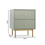 Devon 2-Drawer Bedside Table – Modern Bedroom Storage