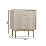 Devon 2-Drawer Bedside Table – Modern Bedroom Storage