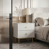 Devon 2 Drawer Bedside Table - 4 Colours