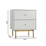 Devon 2-Drawer Bedside Table – Modern Bedroom Storage