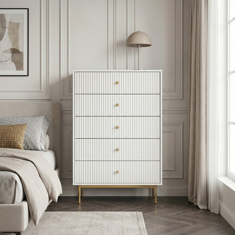 Devon 5-Drawer Chest of Drawers 4 Colours