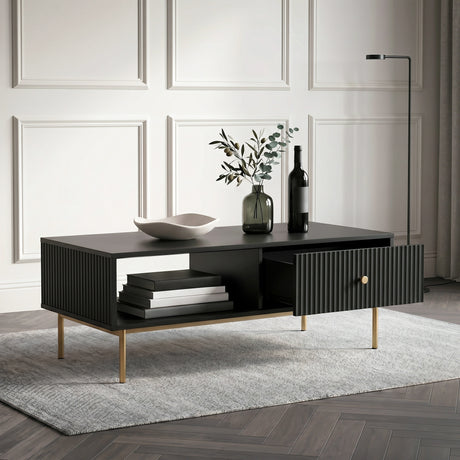Devon Rectangular Coffee Table with Drawers - 4 Colours