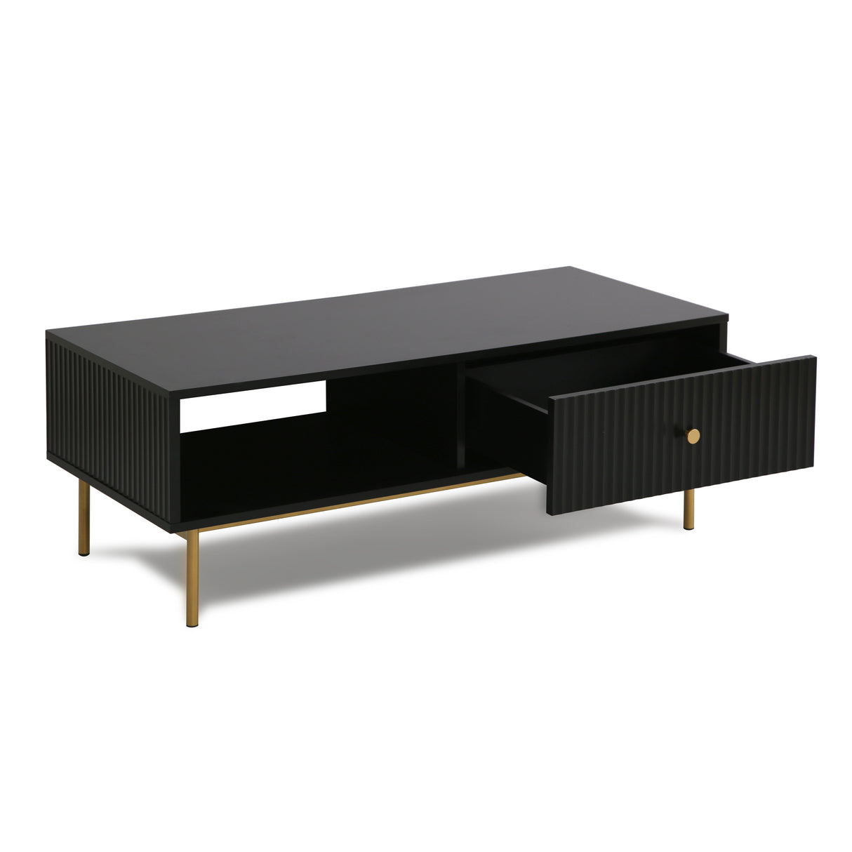 Devon – Rectangular Coffee Table with Drawers – White, Black, Grey, or Sage Green