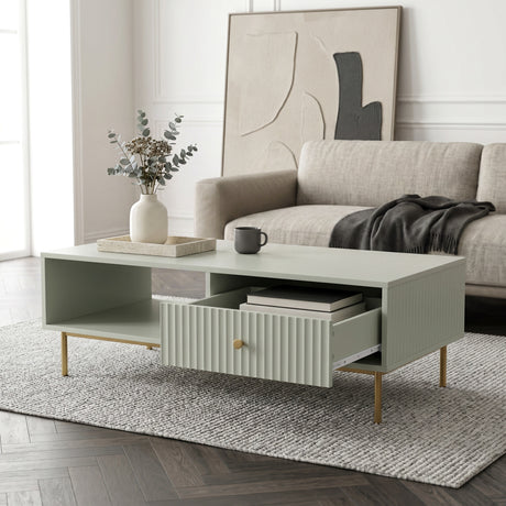Devon Rectangular Coffee Table with Drawers - 4 Colours