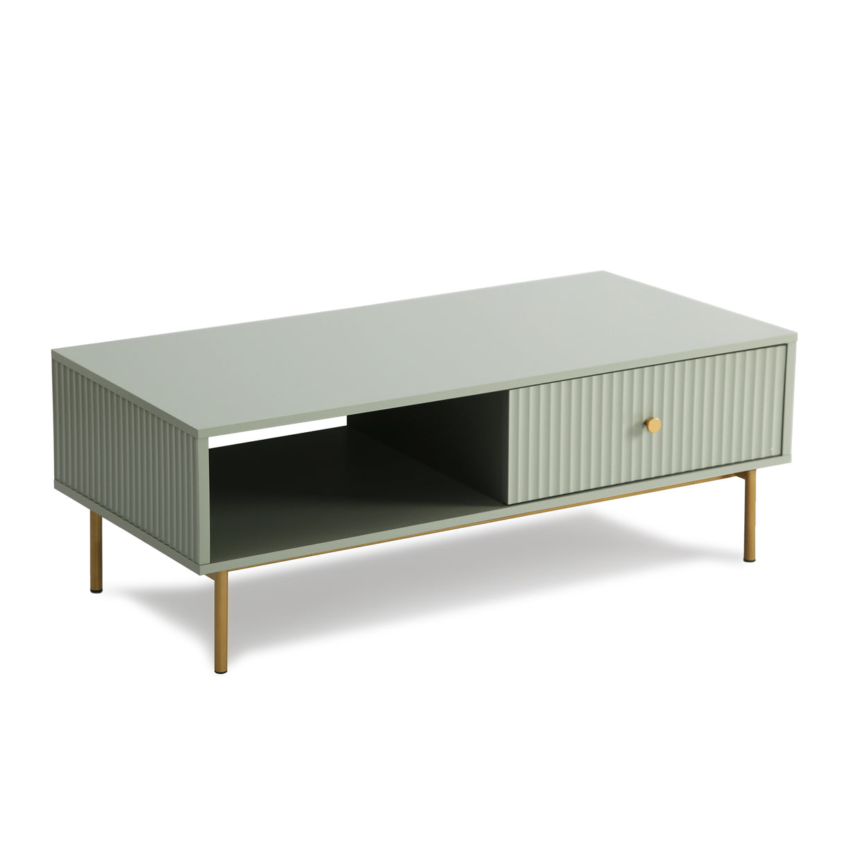 Devon – Rectangular Coffee Table with Drawers – White, Black, Grey, or Sage Green