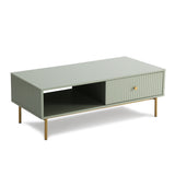Devon – Rectangular Coffee Table with Drawers – White, Black, Grey, or Sage Green