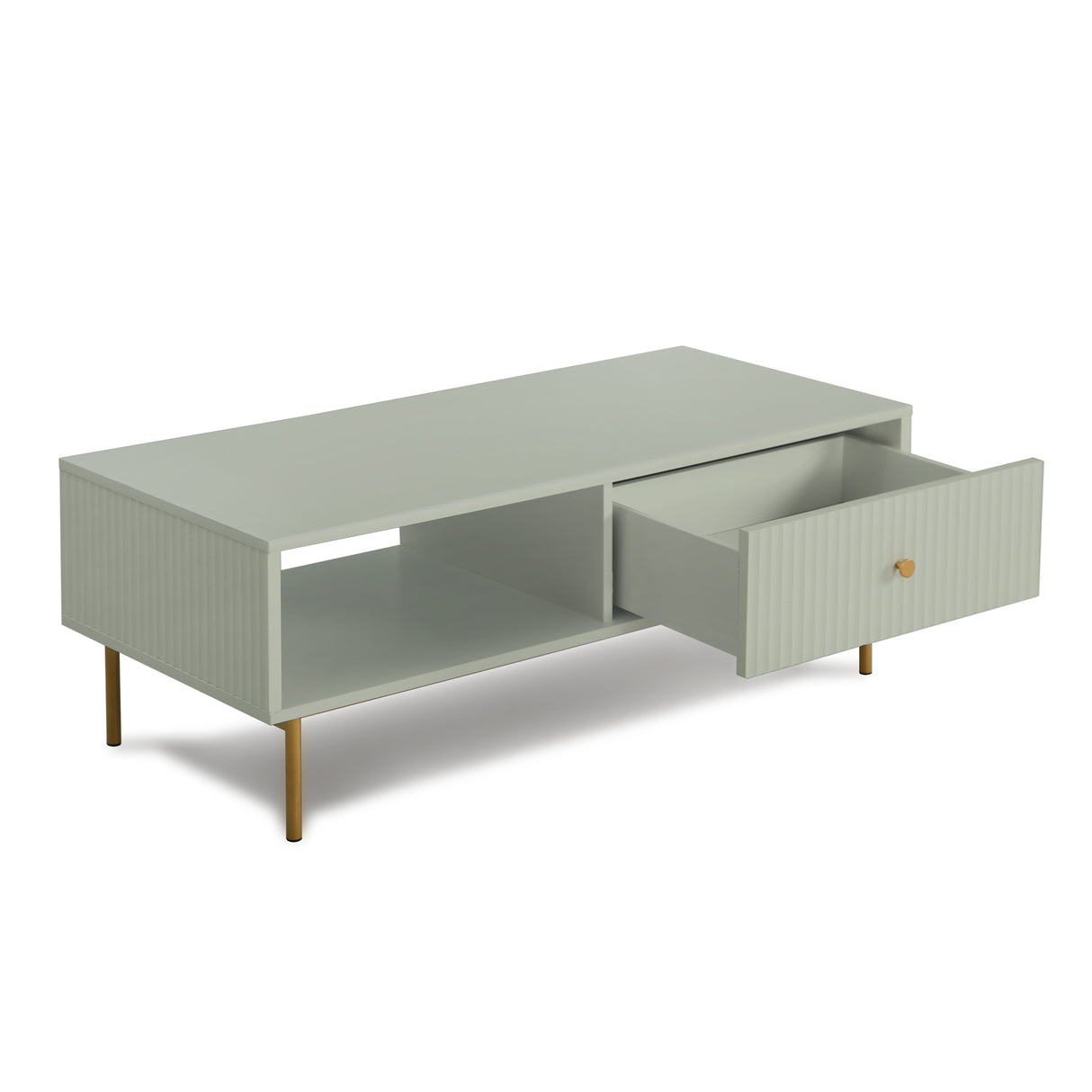 Devon – Rectangular Coffee Table with Drawers – White, Black, Grey, or Sage Green