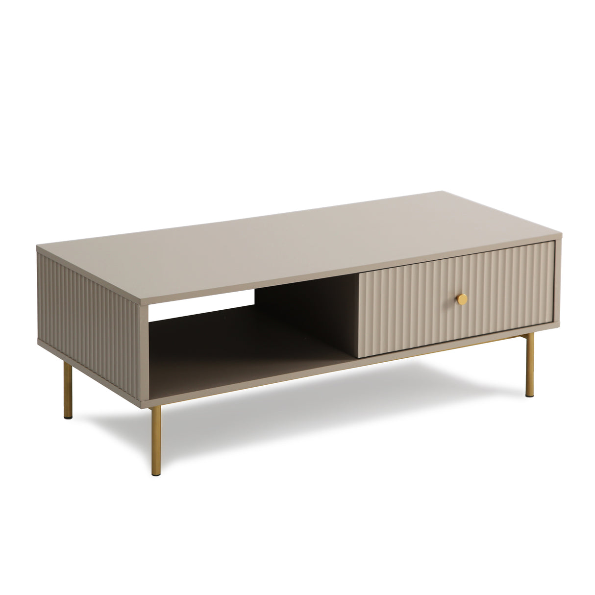 Devon – Rectangular Coffee Table with Drawers – White, Black, Grey, or Sage Green