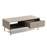 Devon – Rectangular Coffee Table with Drawers – White, Black, Grey, or Sage Green